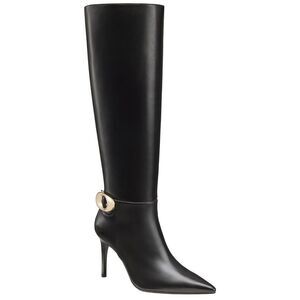 Stuart Weitzman Stuart Power Buckle Leather Boot, Black